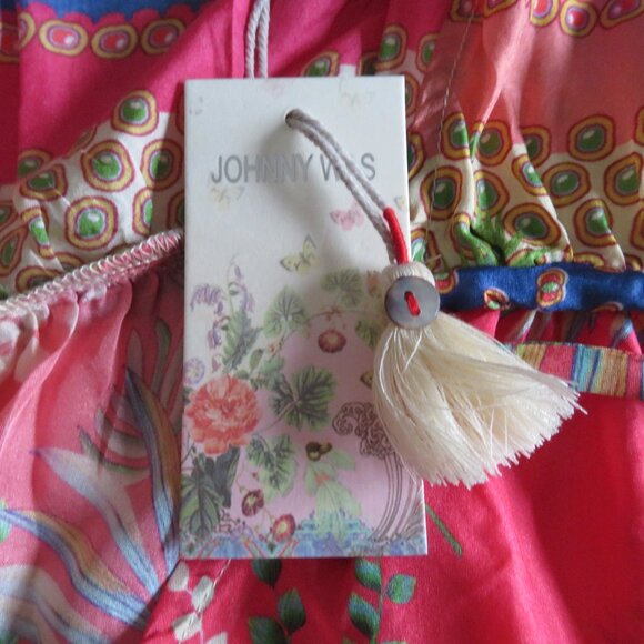 🎉⭐️HP⭐️🎉Johnny Was, Rapsodia Arianna Silk Blouse (Tie Neck) Size M, NWT - Picture 11 of 13